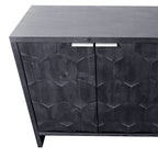 Accent Cabinet Farmhouse Style 4 Door Wooden Cabinet