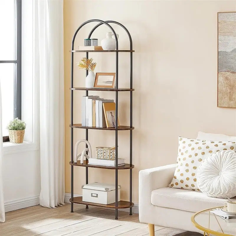 5 Tier Open Bookshelf
