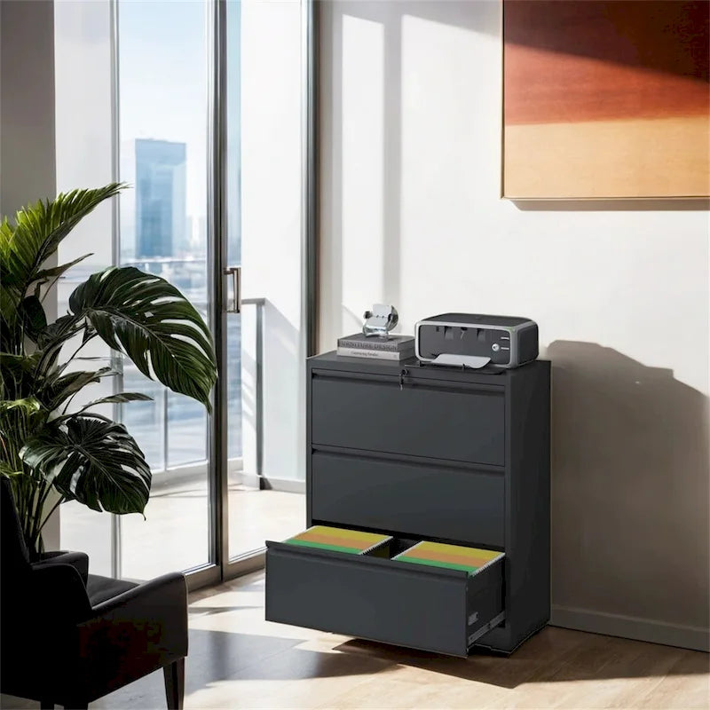 Lateral File Cabinet 3 Drawer,with Lock,Lockable File Cabinet