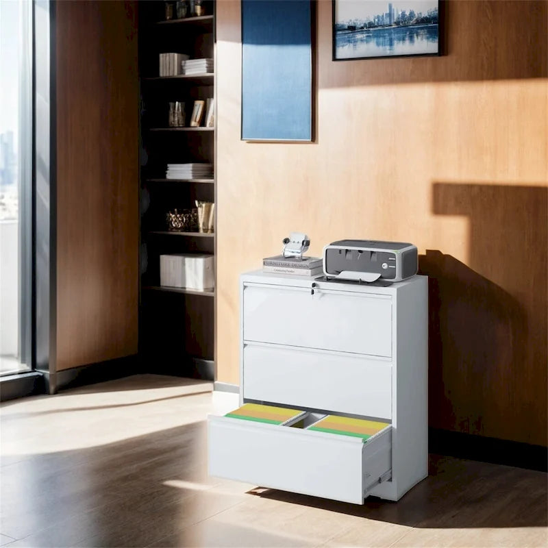 Lateral File Cabinet 3 Drawer,with Lock,Lockable File Cabinet