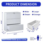 Lateral File Cabinet 3 Drawer,with Lock,Lockable File Cabinet
