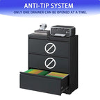 Lateral File Cabinet 3 Drawer,with Lock,Lockable File Cabinet