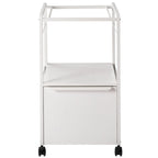 Mobile Vertical File Cabinet with Filing Holders, Printer Stand with Open Storage Shelf, fits A4 or Letter Size for Home Office