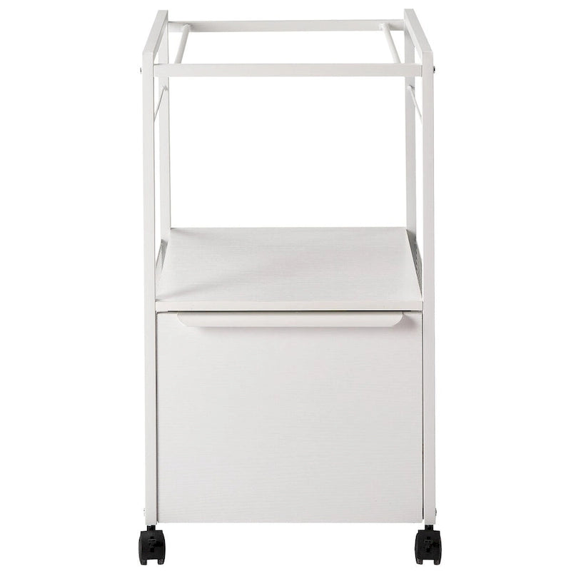 Mobile Vertical File Cabinet with Filing Holders, Printer Stand with Open Storage Shelf, fits A4 or Letter Size for Home Office