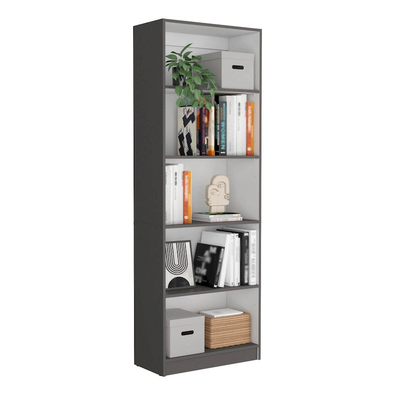 Kenyon 74 Wide 5-Shelf Double Cabinet Bookcase Set of 3
