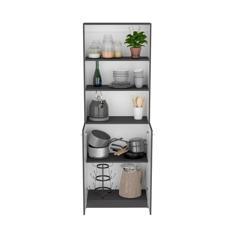 Kenyon 74 Wide 5-Shelf Double Cabinet Bookcase Set of 3