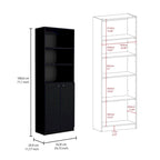 Kenyon 74 Wide 5-Shelf Double Cabinet Bookcase Set of 3