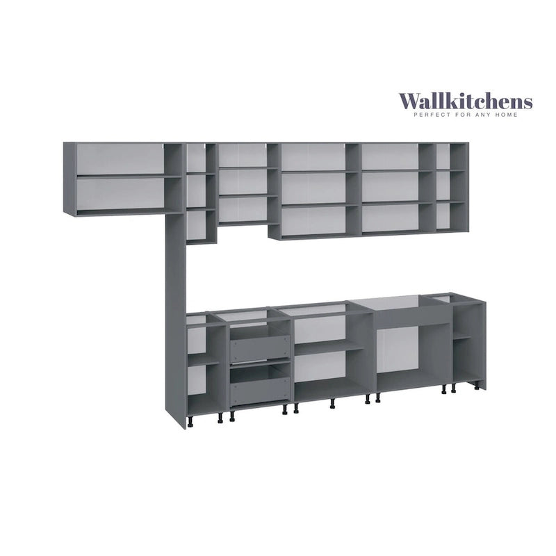 Kitchen Timeless Collection White Gloss Color Base Size 13Ft Wide - 157x24