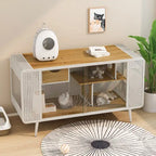 55.12 Spacious Cat House with Tempered Glass