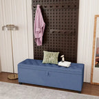 55.3 Inch Extra Long Storage Ottoman Entryway Bench with Flip Top Storage Chest with Padded Seat Bed End Stool for Hallway