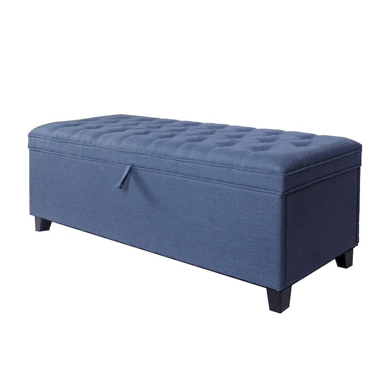 55.3 Inch Extra Long Storage Ottoman Entryway Bench with Flip Top Storage Chest with Padded Seat Bed End Stool for Hallway