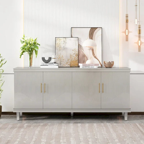 70.07Large Size 4-Door Cabinet, Same as Living Room, Kitchen, Bedroom, Hallway (Champagne)