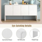 Minimalist Style 60 Inch Large Sideboard with 4 Doors