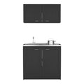 Cabinet Set, Garage, Black,30,8 H X 39,3 W X 20,4D