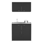 Cabinet Set, Garage, Black,30,8 H X 39,3 W X 20,4D
