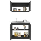 Cabinet Set, Garage, Black,30,8 H X 39,3 W X 20,4D
