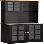 Kitchen Buffet with Hutch, Storage Pantry - 14.5D x 31.5W x 72H