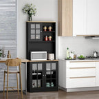 Kitchen Buffet with Hutch, Storage Pantry - 14.5D x 31.5W x 72H