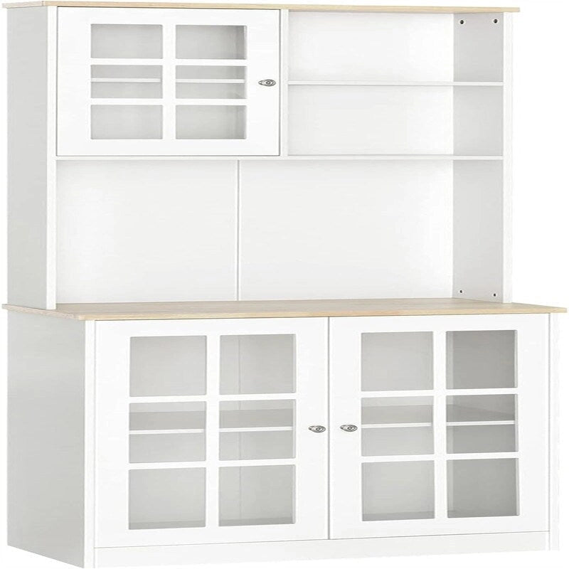 Kitchen Buffet with Hutch, Storage Pantry - 14.5D x 31.5W x 72H