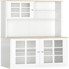Kitchen Buffet with Hutch, Storage Pantry - 14.5D x 31.5W x 72H
