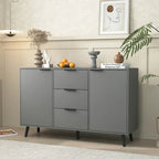 Sideboard Buffet Cabinet with Storage,Wood Coffee Bar Cabinet,47.2 Cabinet with 3 Drawers & 2 Doors,Buffet Cabinet Cupboard