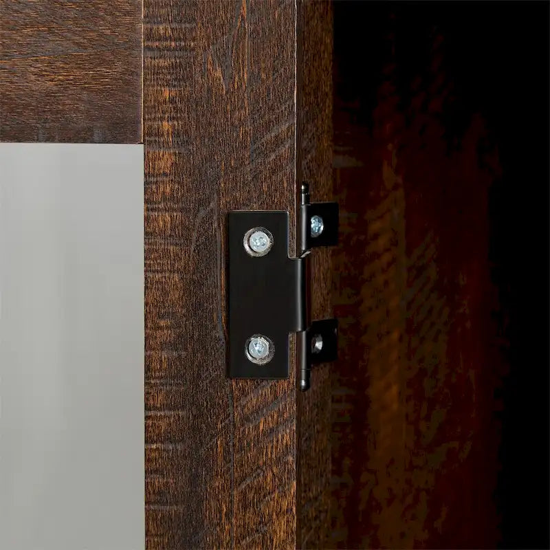 Wood Buffet Cabinet with 2 Doors and Metal Handle