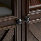 Wood Buffet Cabinet with 2 Doors and Metal Handle