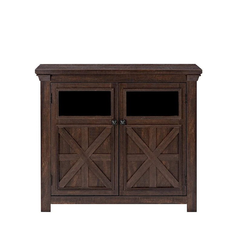 Wood Buffet Cabinet with 2 Doors and Metal Handle
