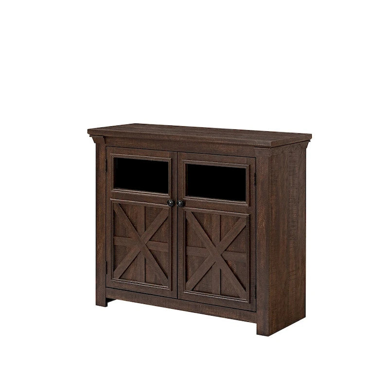 Wood Buffet Cabinet with 2 Doors and Metal Handle