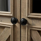 Wood Buffet Cabinet with 2 Doors and Metal Handle