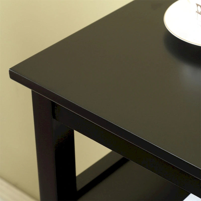 Wood Sideboard Buffet with Wine Rack and Adjustable Shelves