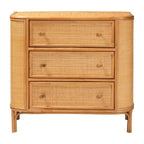 Radenza Bohemian Light Honey Rattan 3-Drawer Storage Cabinet
