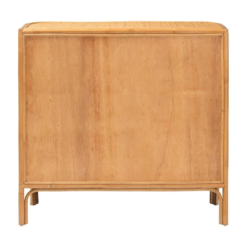 Radenza Bohemian Light Honey Rattan 3-Drawer Storage Cabinet