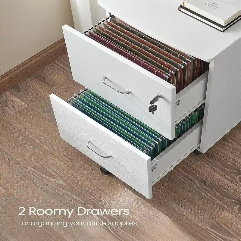 2-Drawer File Cabinet - 16.9D x 17.5W x 28.3H