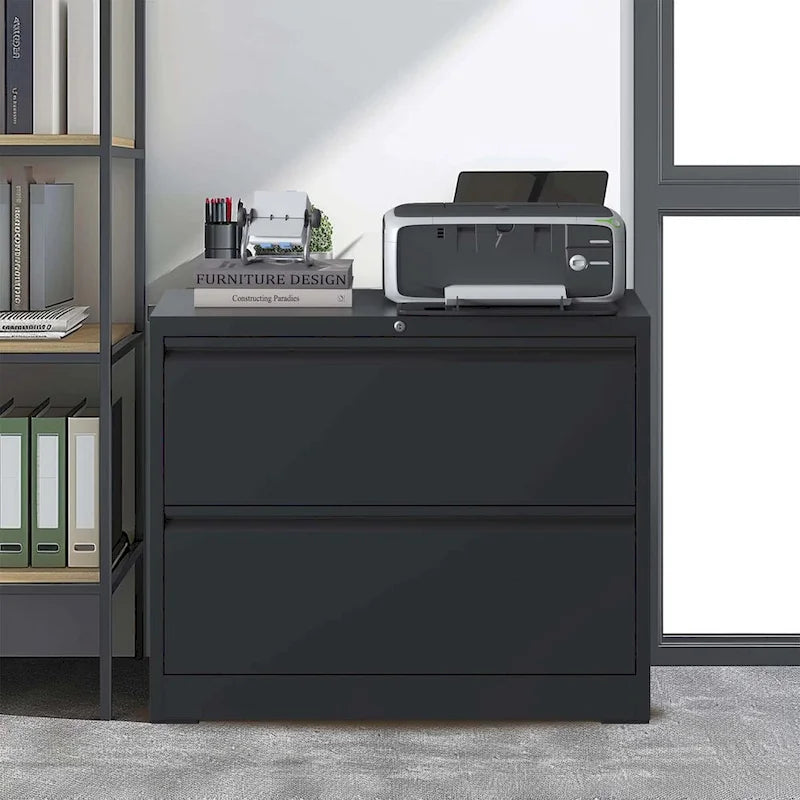 Lateral File Cabinet 2 Drawer,Filing Cabinet with Lock, Lockable File Cabinet for Home Office