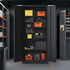 Metal Garage Storage Cabinet Tool Steel with Doors and 4 Shelves
