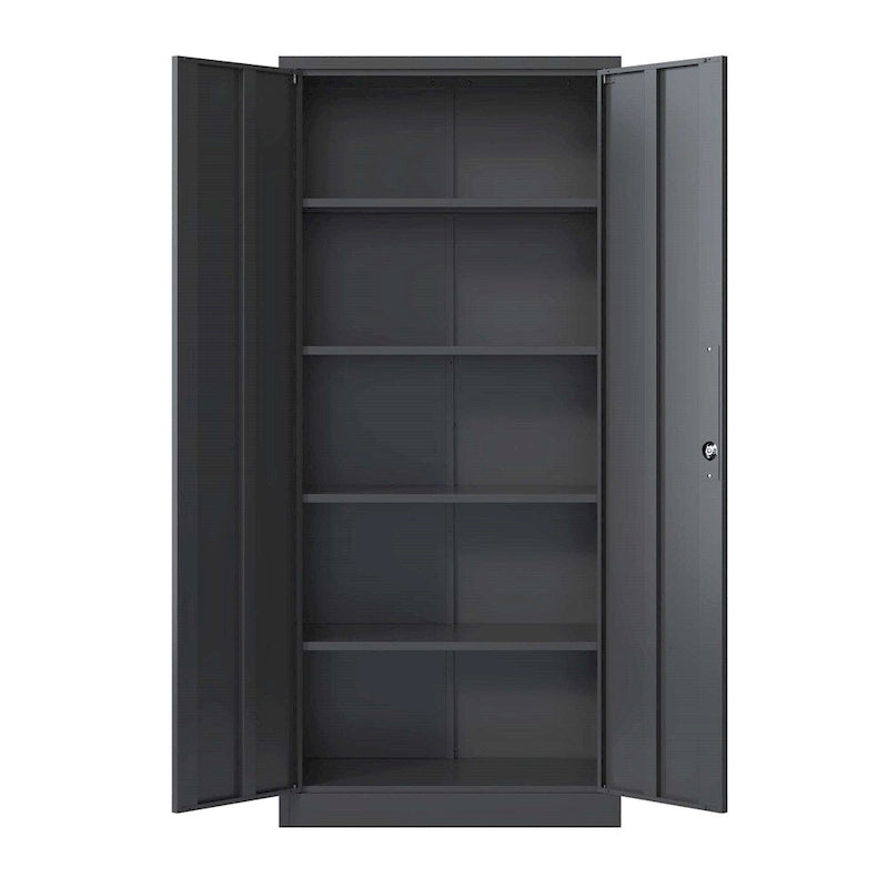 Metal Garage Storage Cabinet Tool Steel with Doors and 4 Shelves