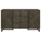 Glenmoor Dark Grey 3-Drawer Server with 2 Cabinets