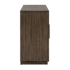 Olia 60 Inch Sideboard Buffet Server, 3 Cabinets, Adjustable Shelves, Brown