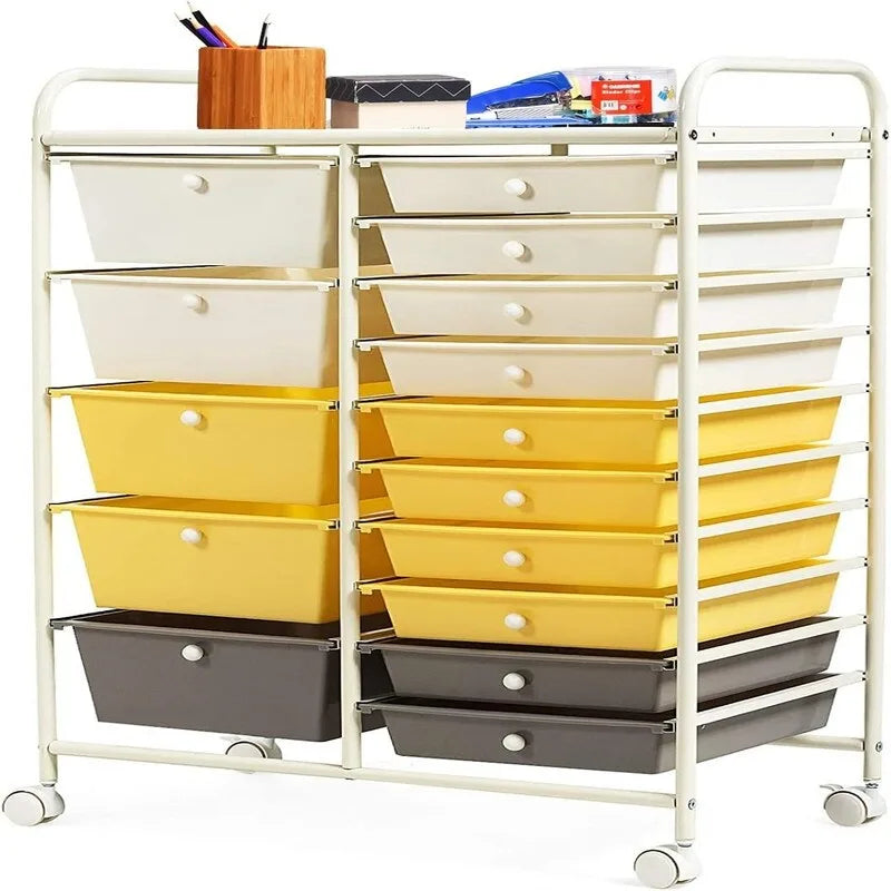 15 Drawer Storage Drawer Cart - 14.5D x 25W x 34.5H