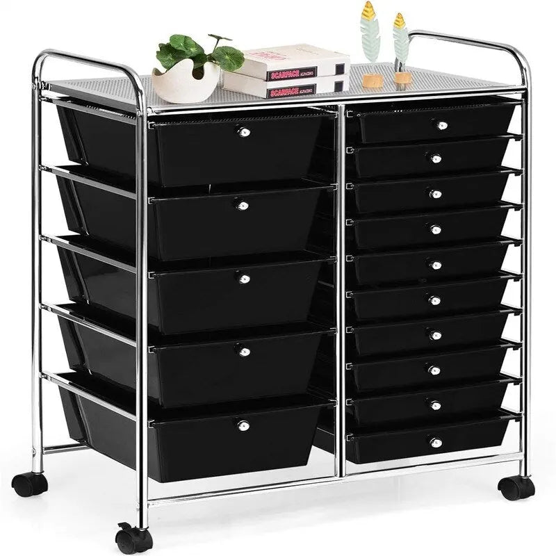 15 Drawer Storage Drawer Cart - 14.5D x 25W x 34.5H