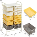 15 Drawer Storage Drawer Cart - 14.5D x 25W x 34.5H