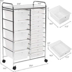 15 Drawer Storage Drawer Cart - 14.5D x 25W x 34.5H