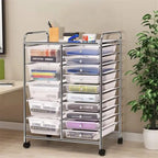 15 Drawer Storage Drawer Cart - 14.5D x 25W x 34.5H