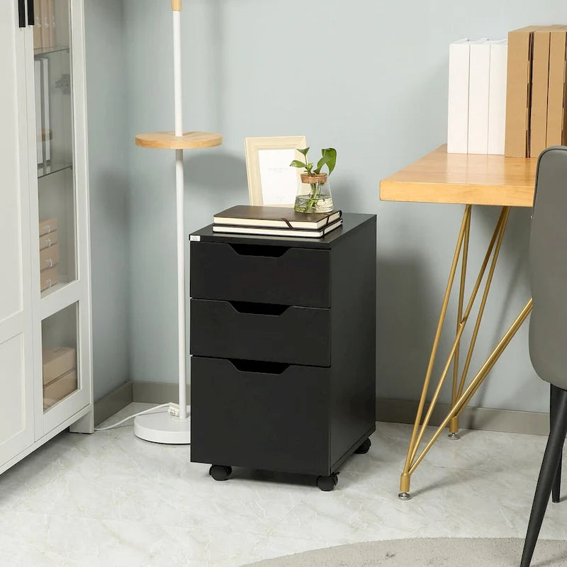 3-Drawer Vertical Mobile File Cabinet