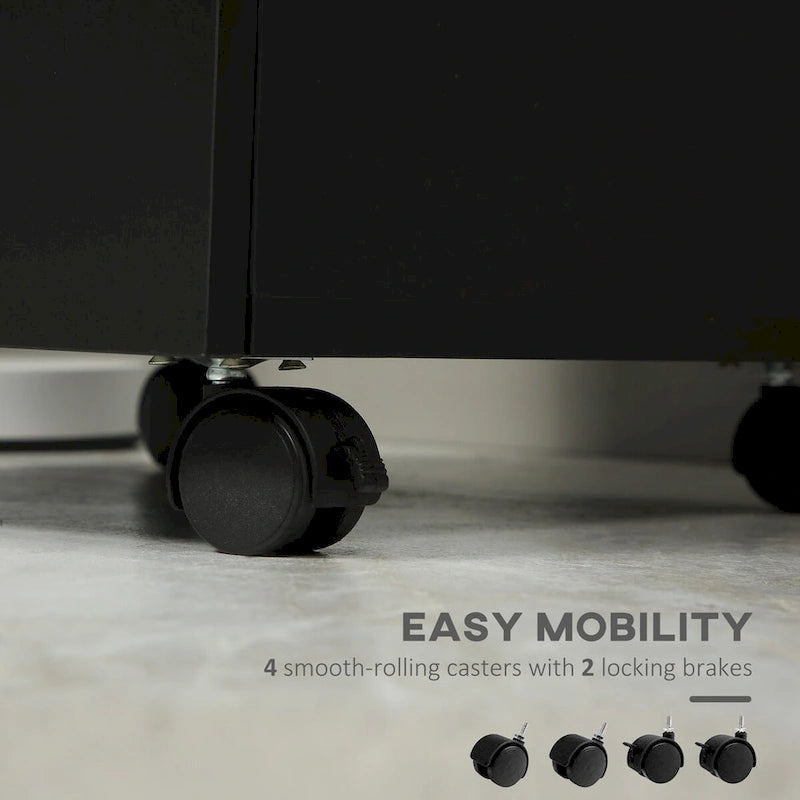 3-Drawer Vertical Mobile File Cabinet