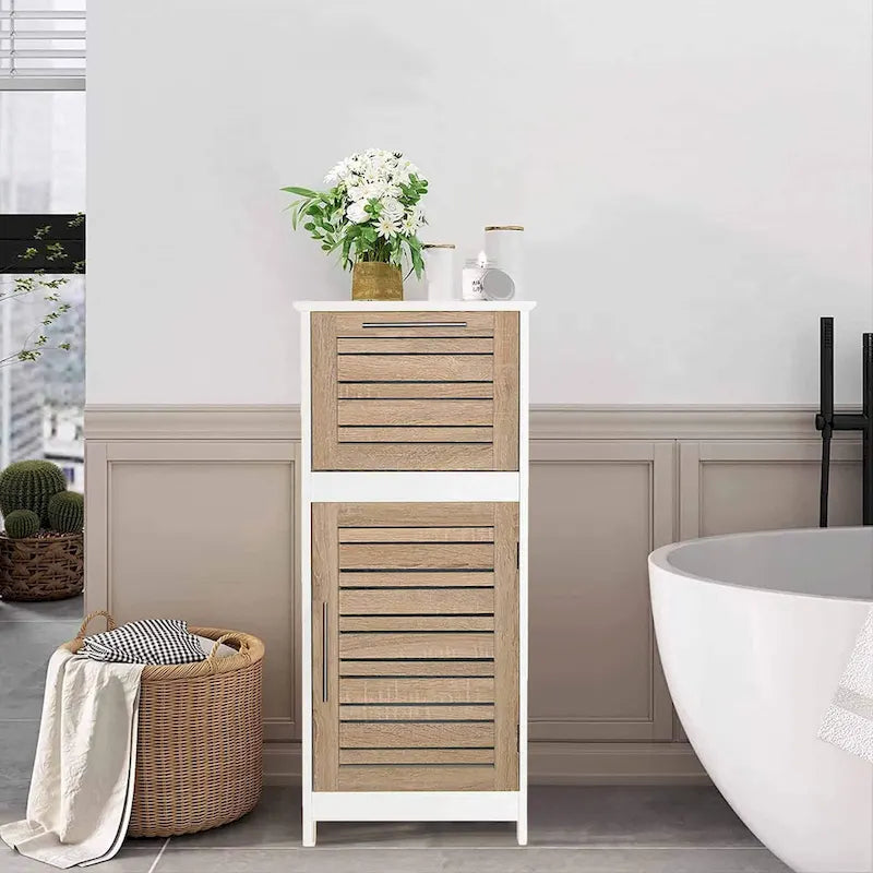 Stockholm Linen Storage Cabinet Vented Door and Drawer