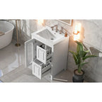 Bathroom Vanity Cabinet with Two Drawers and Door