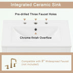 Bathroom Vanity Cabinet with Two Drawers and Door