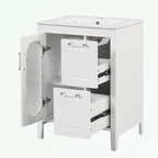 Bathroom Vanity Cabinet with Two Drawers and Door